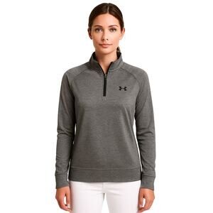 Under Armour Women's Threadborne ½ Zip Long Sleeve Shirt in Gray EUC Size L